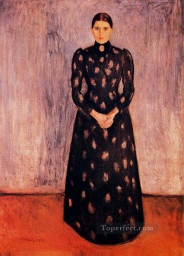  Munch Pintura al %C3%B3leo - Retrato de Inger Munch 1892 Edvard Munch